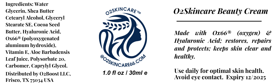 Crème de beauté O2SkinCare™, pompe airless, 30 ml